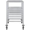 vidaXL Chariot &agrave; plateaux 12 bacs GN 75x55x87 cm acier inoxydable