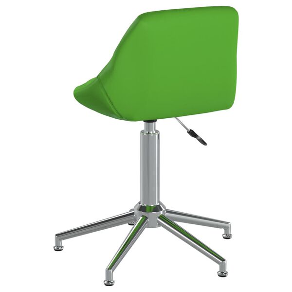 vidaXL Chaise pivotante de salle &agrave; manger Vert Similicuir