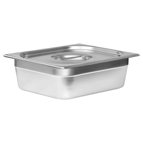 vidaXL Plats de R&eacute;chaud Argent&eacute; Acier inoxydable