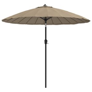 vidaXL Parasol d'ext&eacute;rieur avec m&acirc;t en aluminium 250 cm Taupe