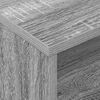 vidaXL Table d'appoint avec roues Gris Sonoma 50 x 50 x 30 cm