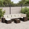 vidaXL Salon de jardin avec coussins 7 pcs marron r&eacute;sine tress&eacute;e