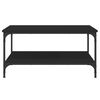 vidaXL Table basse noir 80x80x40 cm bois d'ing&eacute;nierie