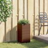 vidaXL Jardini&egrave;re marron 30x30x60 cm r&eacute;sine tress&eacute;e