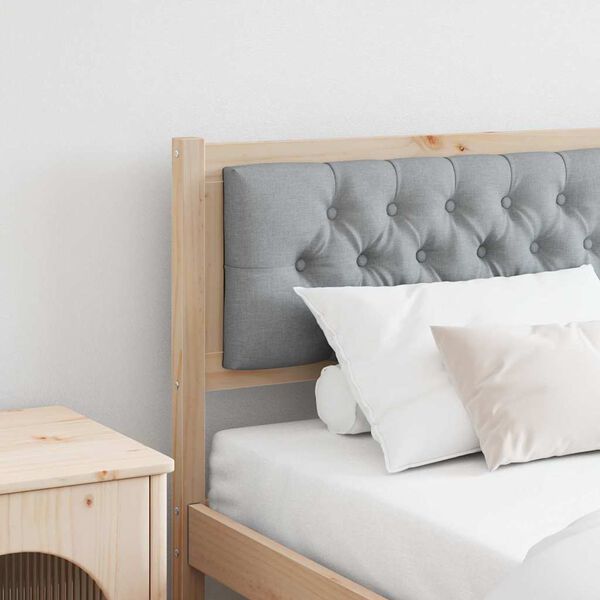 vidaXL T&ecirc;te de lit Marron et gris clair 180 cm Bois massif en pin