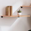vidaXL &Eacute;tag&egrave;re murale marron clair 60x60x2 cm bois ch&ecirc;ne massif trait&eacute;