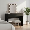 vidaXL Table de Toilette avec tiroir Ch&ecirc;ne noir 100 x 40 x 130 cm