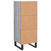 vidaXL Buffet Sonoma gris 34,5x34x90 cm Bois d'ing&eacute;nierie