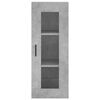 vidaXL Buffet haut Gris b&eacute;ton 34,5x34x180 cm Bois d'ing&eacute;nierie