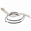 vidaXL Chaise longue avec oreiller Cr&egrave;me Textil&egrave;ne