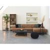LABEL51 Pouf tricot&eacute; Coton M Noir