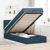 vidaXL Lit ottoman avec matelas et LED bleu fonc&eacute; 80x200cm velours