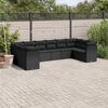 vidaXL Salon de jardin 10 pcs avec coussins noir r&eacute;sine tress&eacute;e