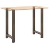 vidaXL Pieds de table de bar en acier naturel, 2 pi&egrave;ces, 60 x (100-101) cm