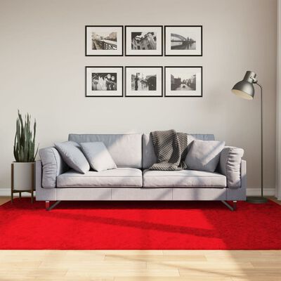 vidaXL Tapis OVIEDO à poils courts rouge 160x230 cm