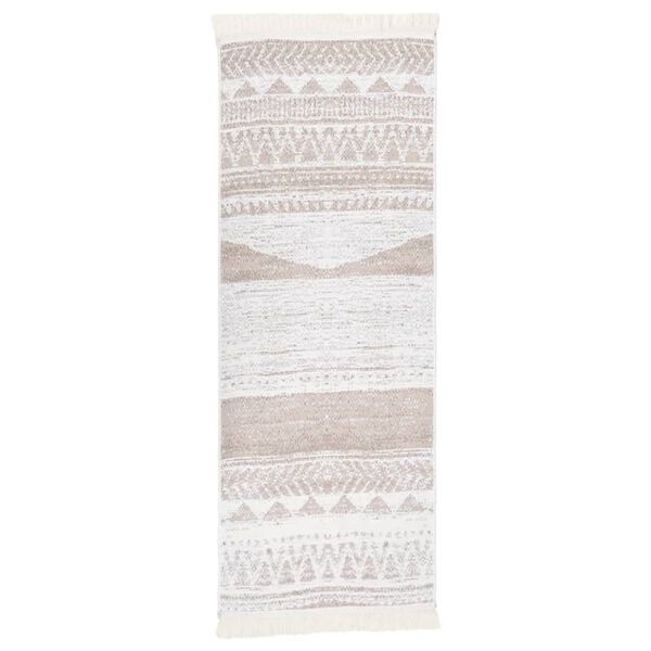 vidaXL Tapis Beige 100x300 cm Coton