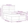 vidaXL Lit &agrave; ressorts avec matelas Marron fonc&eacute; 140 x 190 cm tissu