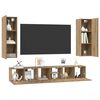 vidaXL Ensemble meuble TV 5 pcs Ch&ecirc;ne artisanal Bois d'ing&eacute;nierie