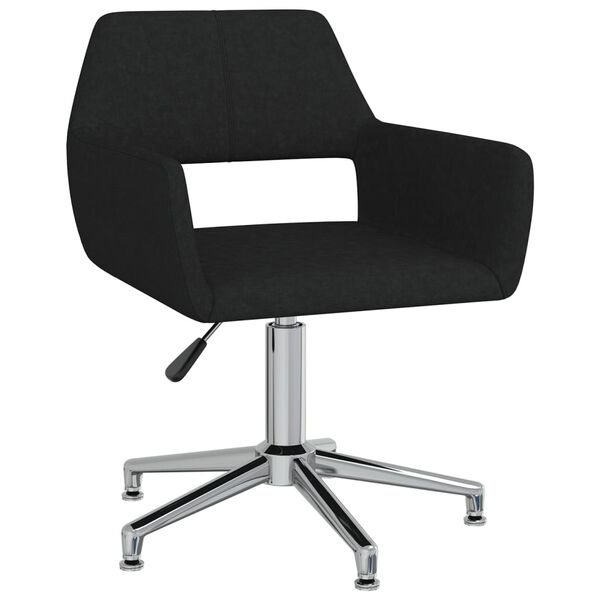 vidaXL Chaises pivotantes &agrave; manger lot de 2 noir tissu