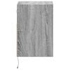 vidaXL Table de chevet murale avec lumi&egrave;res LED sonoma gris