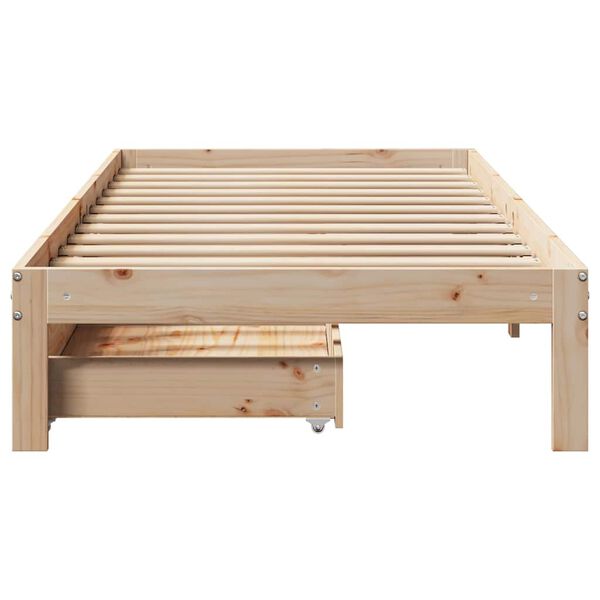 vidaXL Cadre de lit avec tiroirs sans matelas 90x190 cm