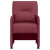 vidaXL Chaises de Salle &agrave; Manger avec Roues 2 pcs Bordeaux
