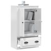 vidaXL Buffet haut blanc brillant 60x35,5x103,5 cm bois d'ing&eacute;nierie