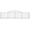 vidaXL Paniers &agrave; gabions arqu&eacute;s 9 pcs 300x50x60/80 cm fer galvanis&eacute;