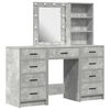 vidaXL Table de Toilette 3 pc Gris 40 x 41 x 135 cm Bois d'ing&eacute;nierie