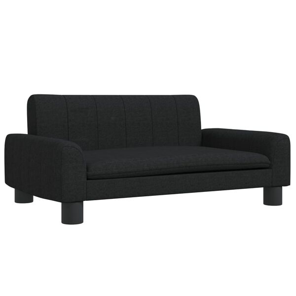 vidaXL Canap&eacute; pour enfants noir 70x45x30 cm tissu