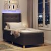 vidaXL Lit &agrave; ressorts avec matelas Marron 140 x 200 cm tissu