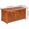 vidaXL Bo&icirc;te de rangement de jardin 117x50x58 cm Bois d'acacia solide