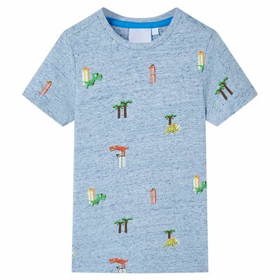 T-shirt pour enfants mélange de bleu 116