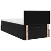 vidaXL Cadre de lit ottoman avec matelas noir 80x200 cm velours
