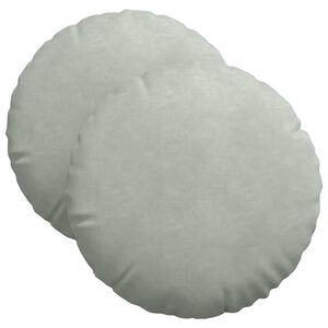 vidaXL Coussins de si&egrave;ge 2 pcs Gris clair &Oslash; 40 x 13 cm Velours