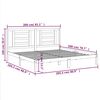 vidaXL Cadre de lit sans matelas gris 200x200 cm bois massif de pin