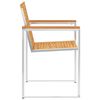 vidaXL Chaises de jardin avec coussins lot de 2 Teck solide et acier