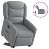vidaXL Fauteuil inclinable &eacute;lectrique gris clair tissu