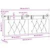 vidaXL T&ecirc;te de lit suspendue Bordeaux 130 x 55 x 7 cm Velours