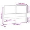 vidaXL T&ecirc;te de lit capitonn&eacute;e Blanc et gris clair 120 cm Pin massif