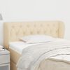 vidaXL T&ecirc;te de lit avec oreilles Cr&egrave;me 93x23x78/88 cm Tissu