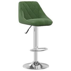 vidaXL Tabouret de bar Vert fonc&eacute; Velours