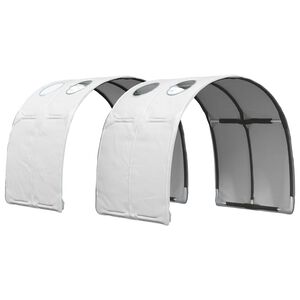vidaXL Tunnel de lit 2 pc Blanc Polyester