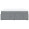 vidaXL Sommier &agrave; lattes de lit avec matelas Gris clair 200x200cm Tissu