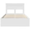 vidaXL Cadre de lit avec matelas Blanc 135 x 190 cm Bois de pin massif