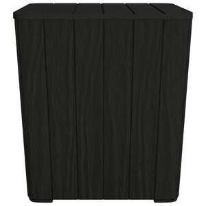 vidaXL Table de jardin avec couvercle amovible noir polypropyl&egrave;ne