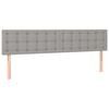 vidaXL T&ecirc;tes de lit 2 pcs Gris clair 90x5x78/88 cm Tissu