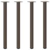 vidaXL Pieds de table console 4 pi&egrave;ces Acier naturel 72-74 cm Acier
