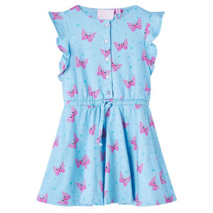 Robe pour enfants avec boutons sans manches bleu 140