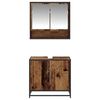 vidaXL Ensemble de mobilier de salle de bain 2 pcs Bois Ancien